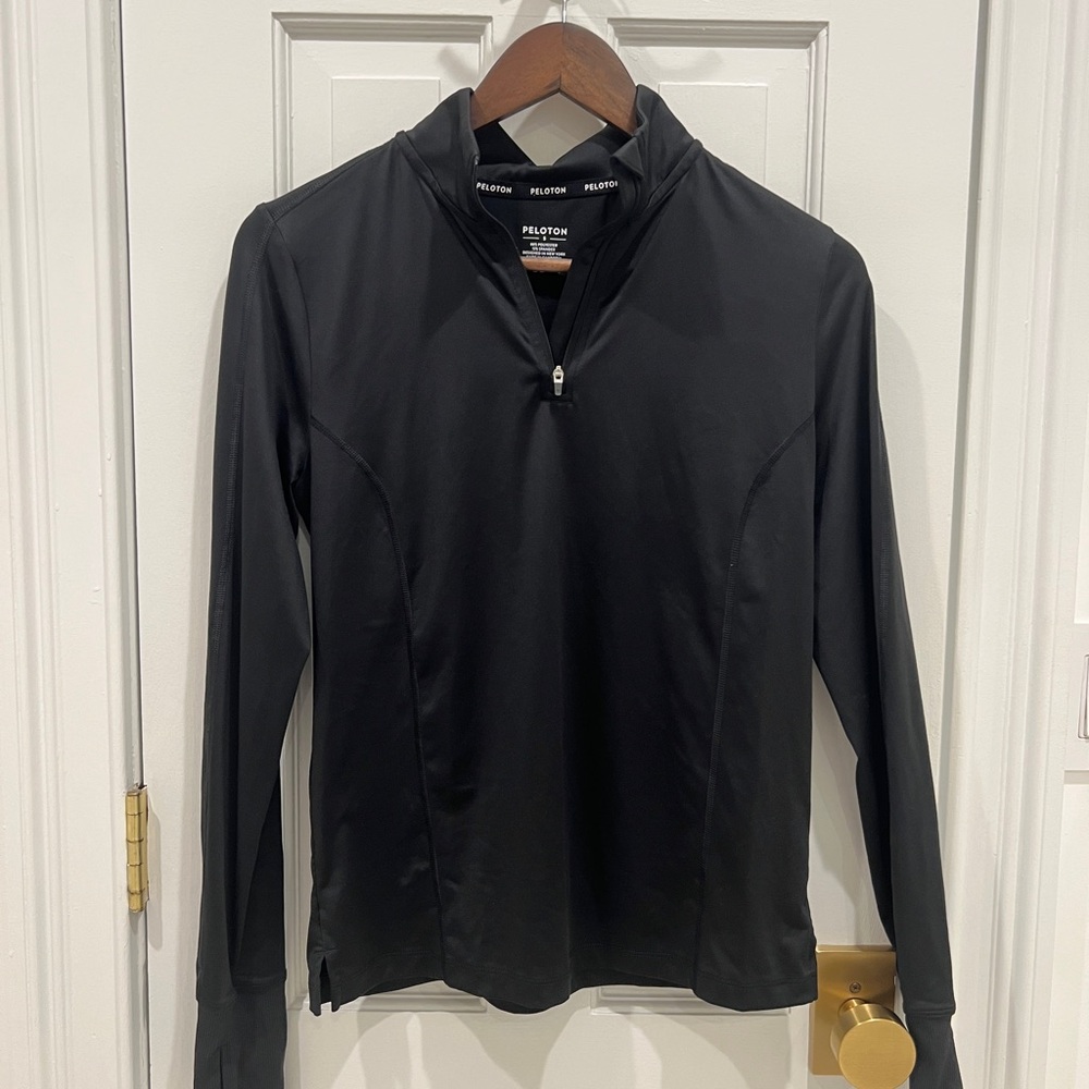 Peloton Black Long Sleeve Classic Crew Neck Top Women's Size S